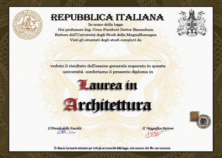 Architecture Certificate